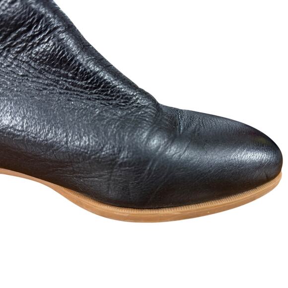 Nine West Nesrin Black Pebble Leather Ankle Boots Booties Chelsea Shoes sz 9 M - Picture 2 of 16